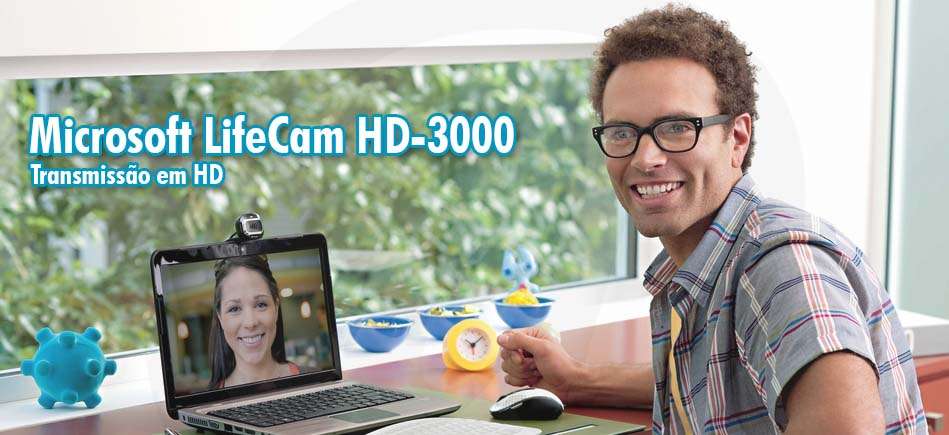 Web Câmera Microsoft LifeCam HD-3000 - Video HD -